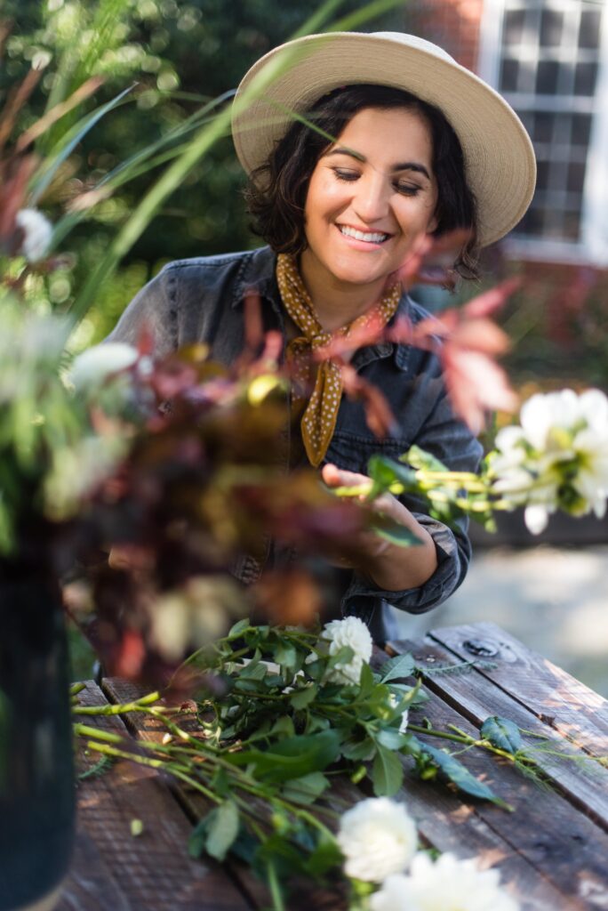 Amy Balsters, The Floral Coach® works with local growers to create as much vibrance and local beauty in her bouquets